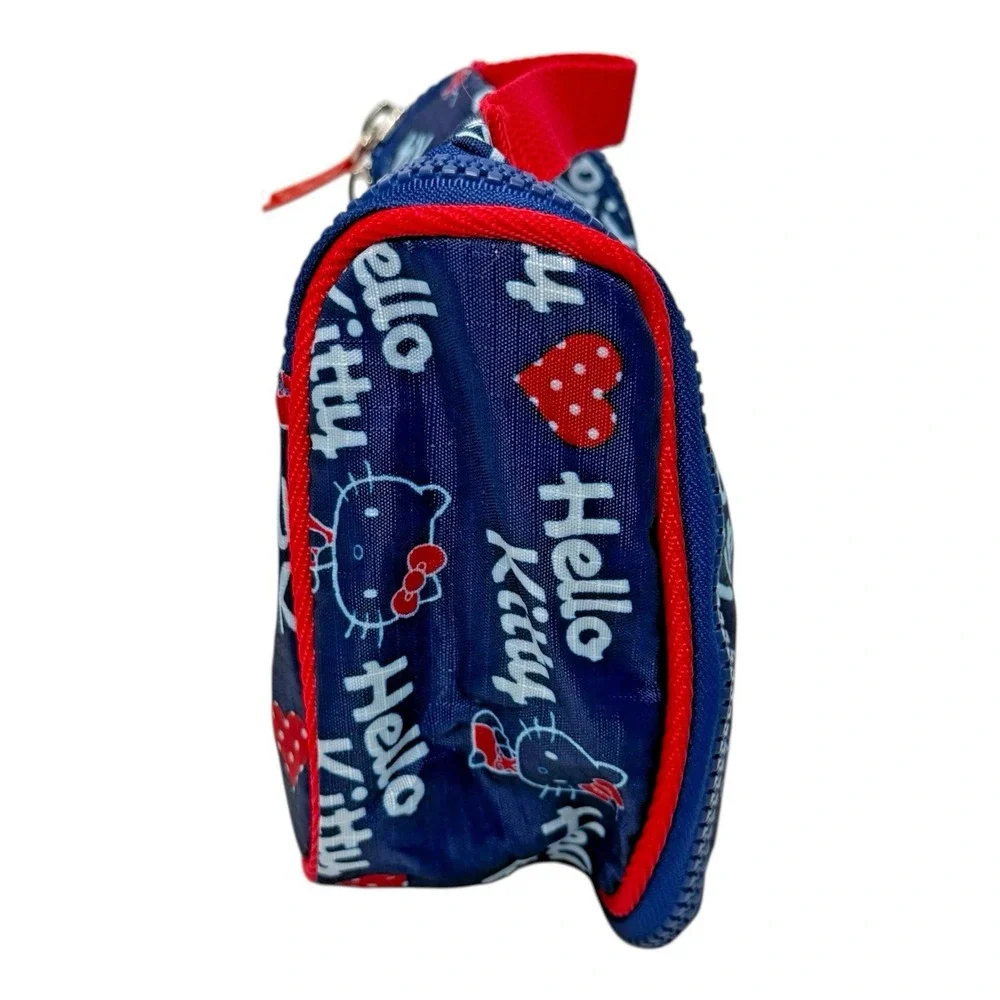 Sanrio‎ Smiles Hello Kitty Navy Red Travel Organizer Hang Up Pouch Makeup Bag